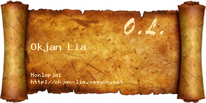 Okjan Lia névjegykártya